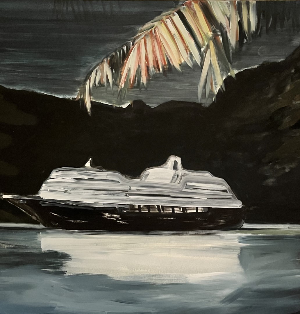 Zonder Titel (Cruiseliner) (2005), 145 x 160 cm, oil on linen (private collection)